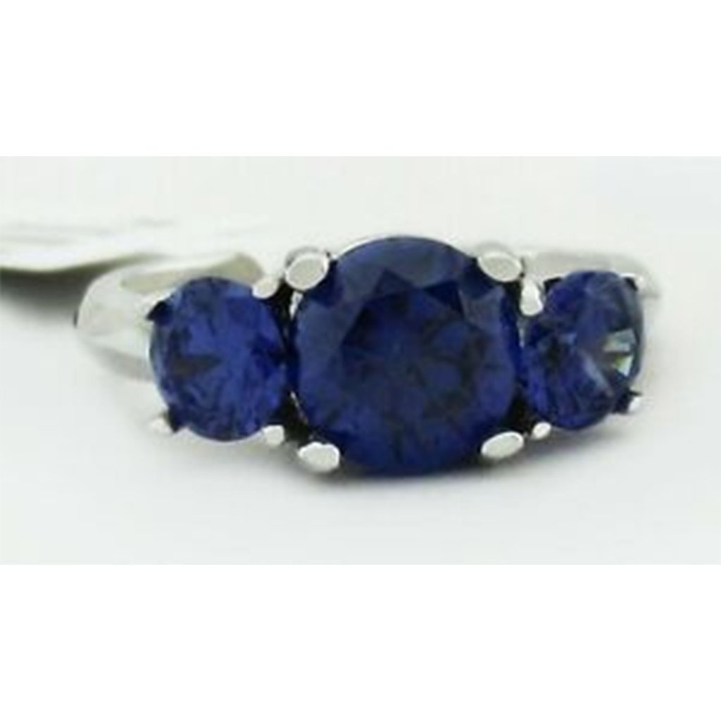 Aaa Red Flashes 2.85 Cts Tanzanite Ring 10k White Gold